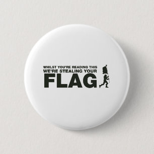 Capture The Flag - Gamer, Gaming, Video Games 6 Cm Round Badge