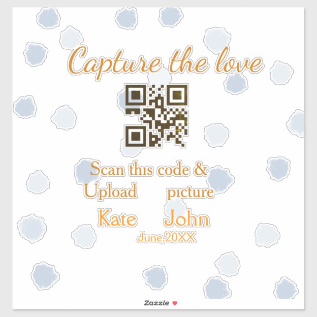 Capture the love add QR scan upload picture blue o (Sheet)