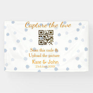 Capture the love add QR scan upload picture blue o Banner