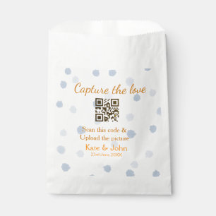 Capture the love add QR scan upload picture blue o Favour Bag