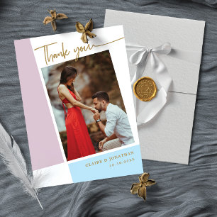 Capture the Love: Custom Precious Photo Wedding Thank You Card