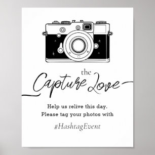Capture the Love Event Photo Share Hashtags  Poster