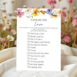 Capture The Love I Spy Wedding Boho Game Card