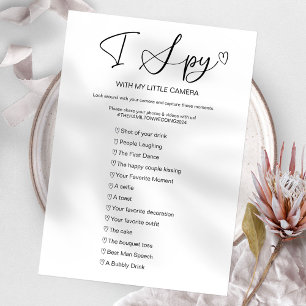 Capture The Love I Spy Wedding Game Invitation