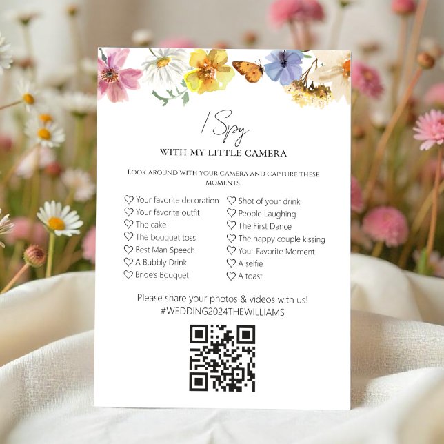 Capture The Love I Spy Wedding With QR Game Card (Creator Uploaded)