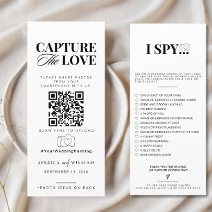 Capture The Love Photo I Spy Wedding Game scavenge Menu