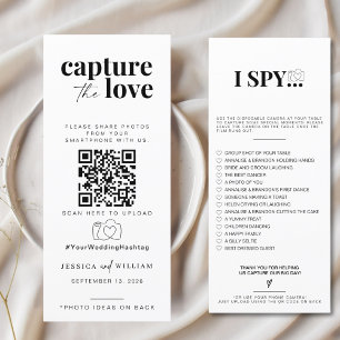 Capture The Love Photo I Spy Wedding Game scavenge Menu