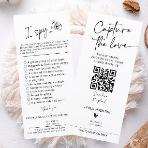 Capture The Love Photo I Spy Wedding Game scavenge Menu