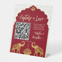 Capture the love photo sharing qr gold elephants