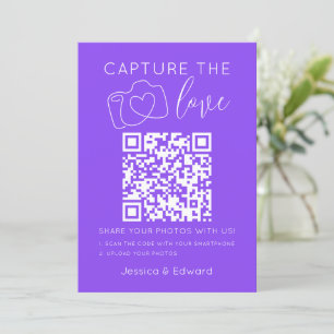 Capture The Love Qr Code Lavender Indigo Modern