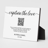Capture the love QR code wedding photo sharing