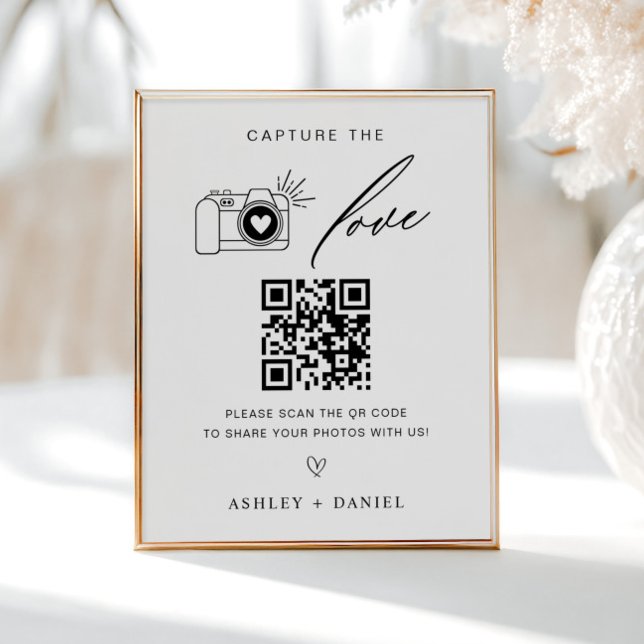 Capture the Love Qr Code Wedding Poster (Creator Uploaded)