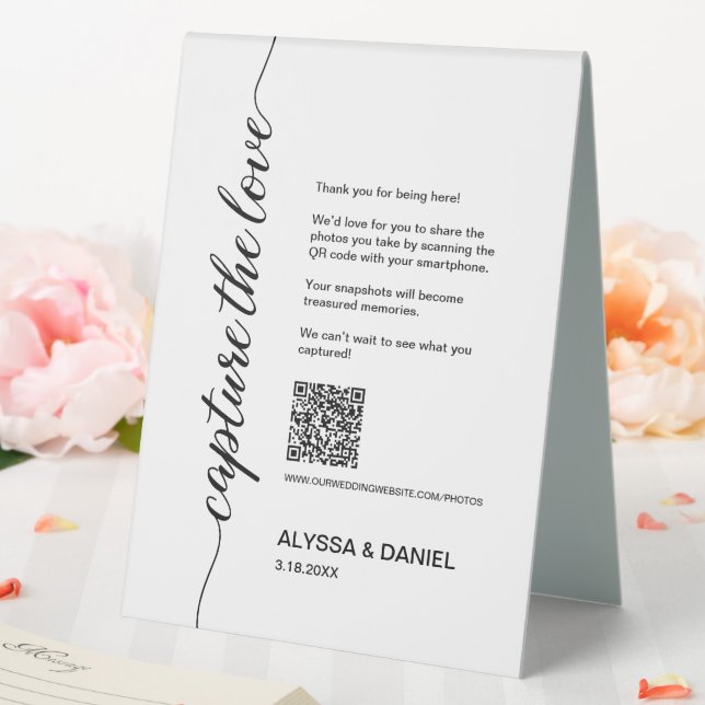 Capture the Love Wedding Photo share QR Code  (In SItu (Wedding))