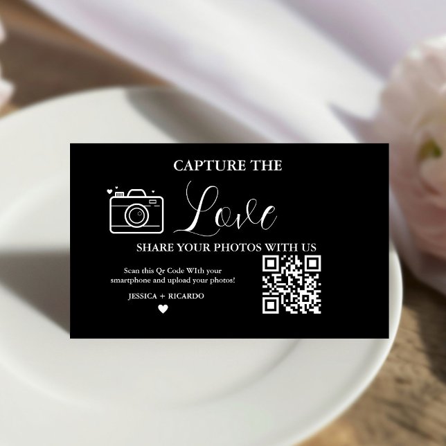 Capture the Love Wedding QR Code Card Photo Card (Creator Uploaded)
