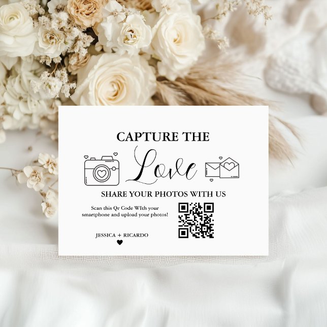 Capture the Love Wedding QR Code Card, Photo Card (Creator Uploaded)