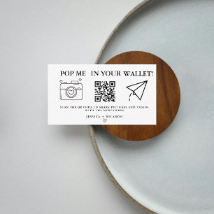 Capture the Love Wedding QR Code Card, Photo Enclosure Card