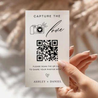 Capture the Love Wedding QR Code Enclosure Card