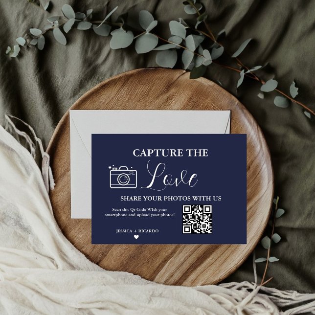 Capture the Love Wedding QR Code Photo Card (Creator Uploaded)