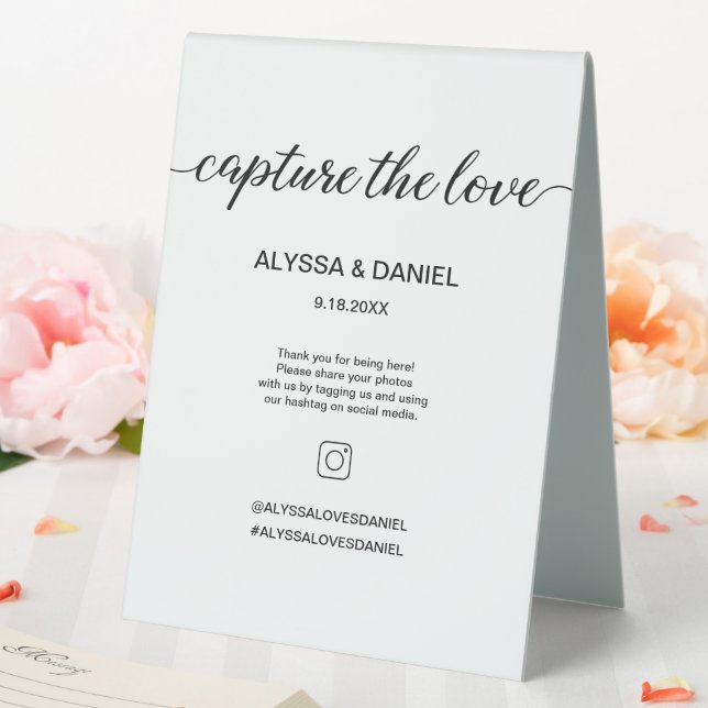 Capture the Love Wedding Social Media Hashtag (In SItu (Wedding))