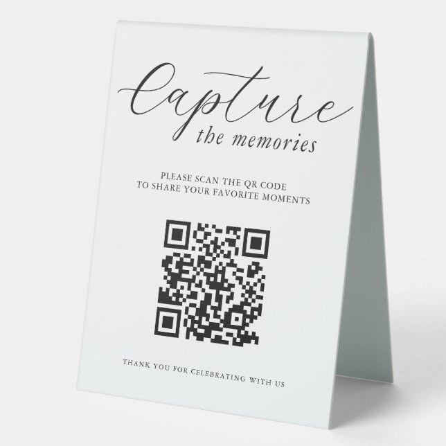 Capture The Memories Wedding Photo QR Code (Front)