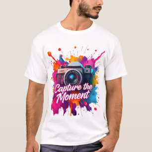 Capture the Moment - Retro Camera Art T-Shirt