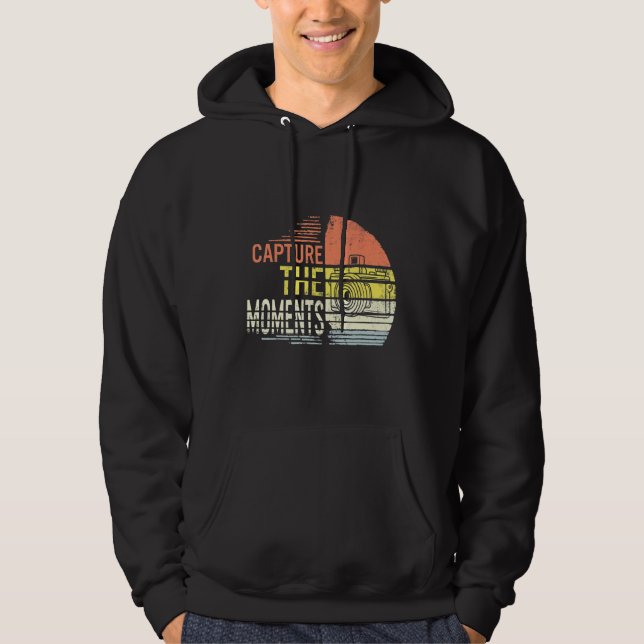 Capture The Moments Camera Photographer Photograph Hoodie (Front)