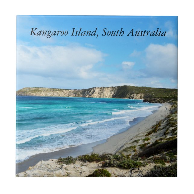 "Captured Beauty: Iconic Coastline Kangaroo Island Ceramic Tile (Front)