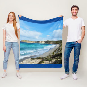 "Captured Beauty: Iconic Coastline Kangaroo Island Fleece Blanket