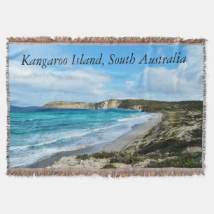"Captured Beauty: Iconic Coastline Kangaroo Island Throw Blanket