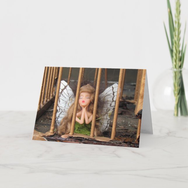 Captured Fairy Greeting Card (Front)