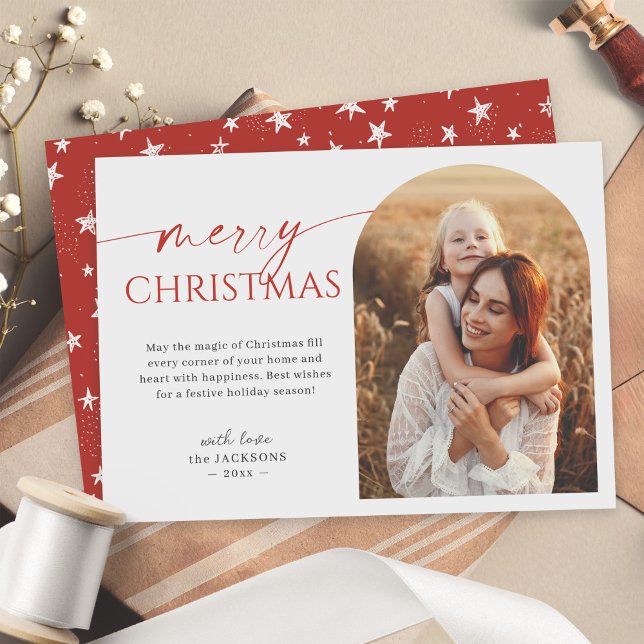 Capturing Christmas Magic: Arch Frame Photo Holiday Card (Creator Uploaded)