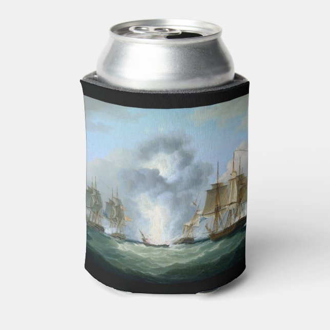 Capturing Spanish treasure ships 1804 Can Cooler (Can Back)