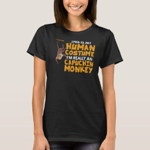 Capuchin Monkey Cute Cage Food Animal T-Shirt