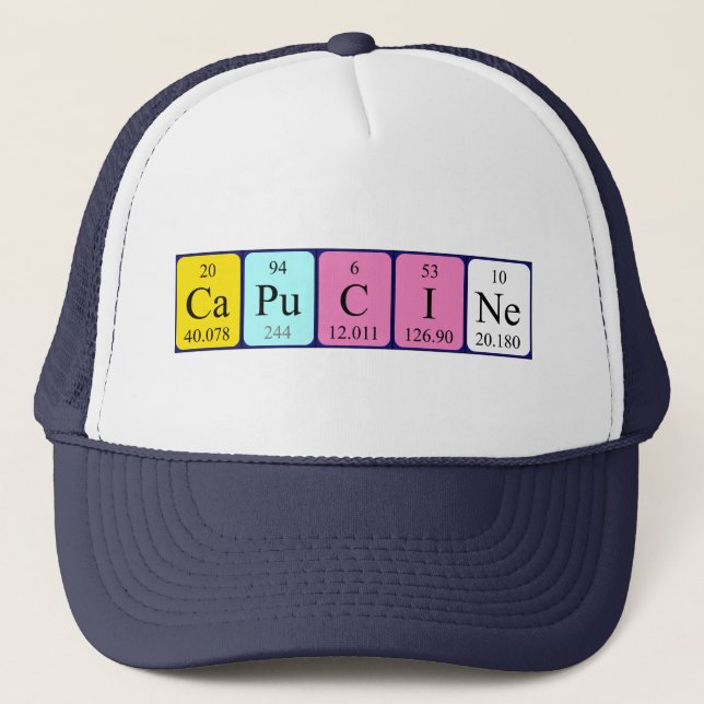 Capucine periodic table name hat (Front)