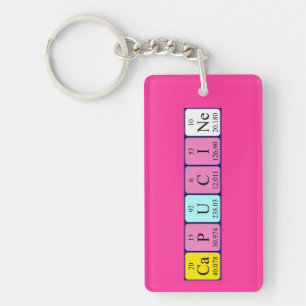 Capucine periodic table name keyring