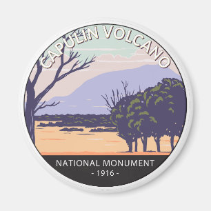 Capulin Volcano National Monument New Mexico Retro Magnet
