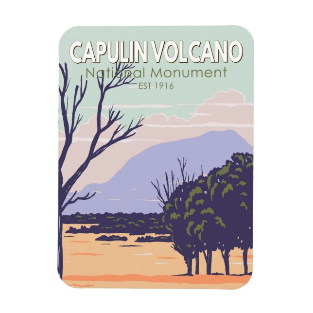 Capulin Volcano National Monument Vintage Magnet (Vertical)