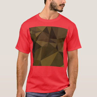 Caput Mortuum Brown Abstract Low Polygon Backgroun T-Shirt