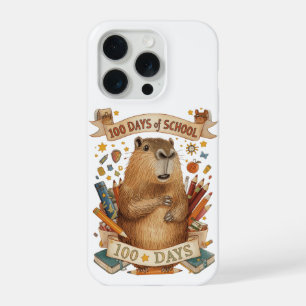 Capy 100 Days of School iPhone 15 Pro Case