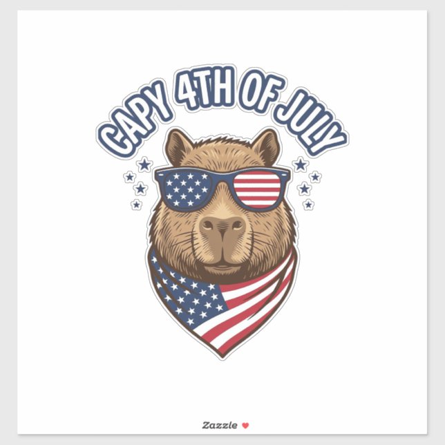 Capy 4th of July Patriotic Capybara Vector Design_ (Sheet)
