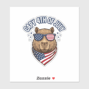 Capy 4th of July Patriotic Capybara Vector Design_