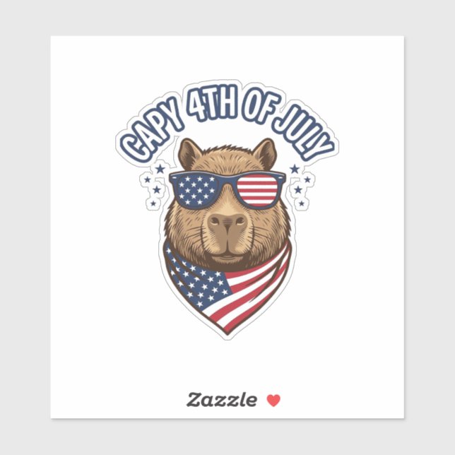 Capy 4th of July Patriotic Capybara Vector Design_ (Sheet)
