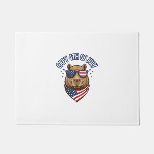 Capy 4th of July Patriotic Capybara Vector Design_ Doormat