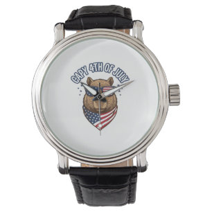 Capy 4th of July Patriotic Capybara Vector Design_ Watch