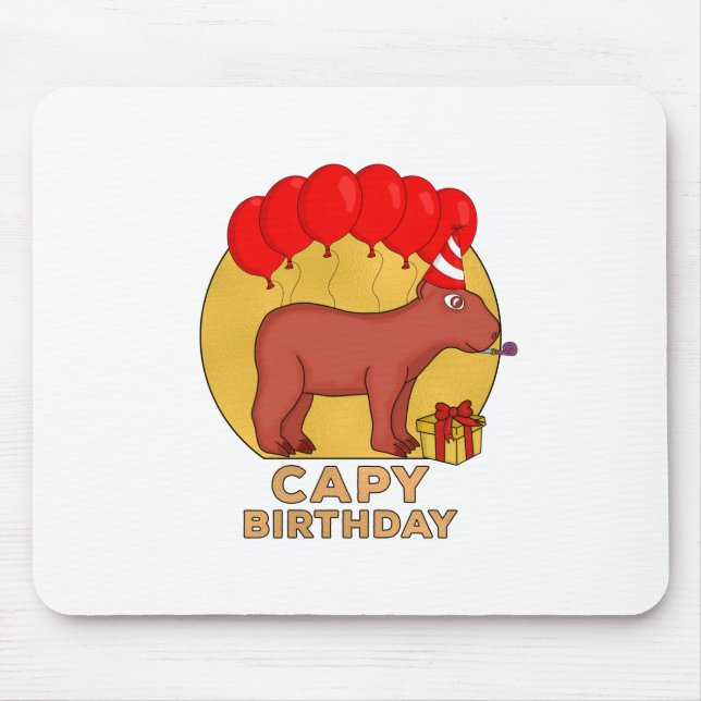 Capy Birthday Mouse Pad (Front)