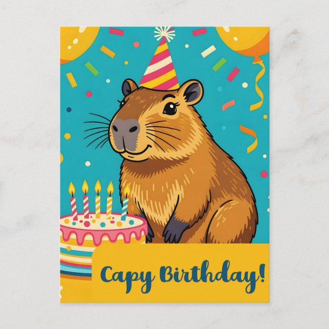 Capy Birthday Postcard (Front)