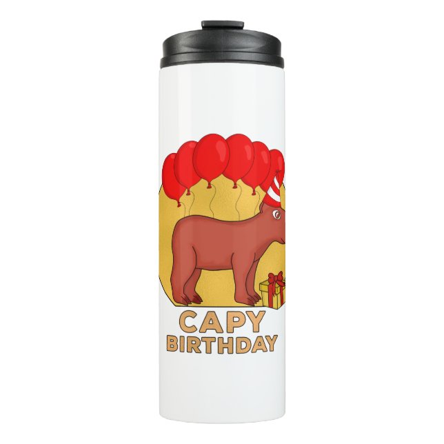 Capy Birthday Thermal Tumbler (Front)