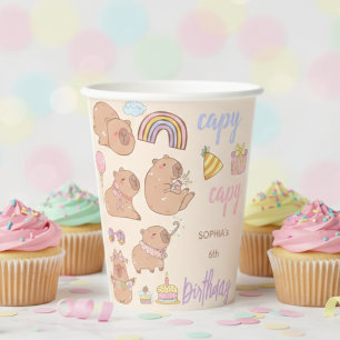 Capy capy birthday  paper cups