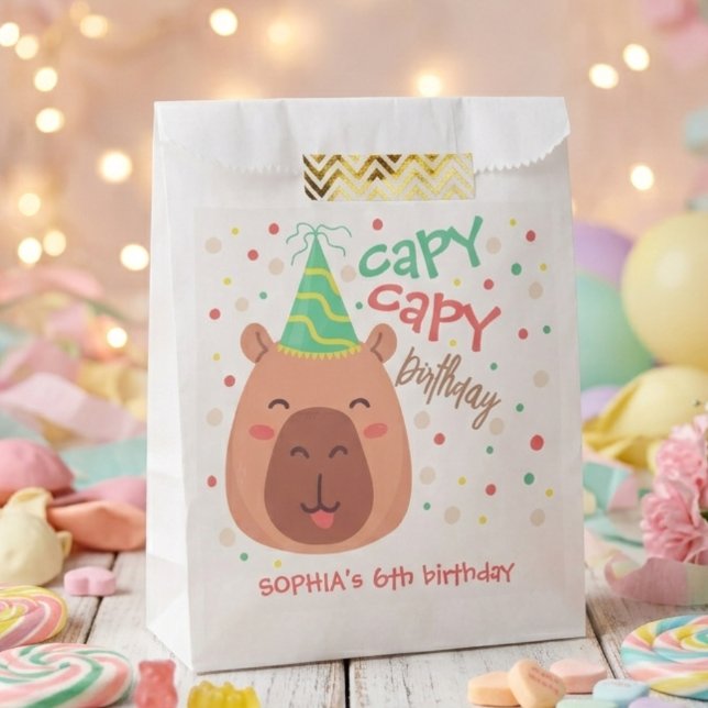 Capy capy capybara birthday favour bag (Creator Uploaded)