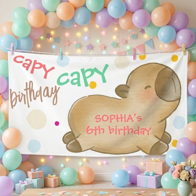 Capy capybara birthday banner (Creator Uploaded)